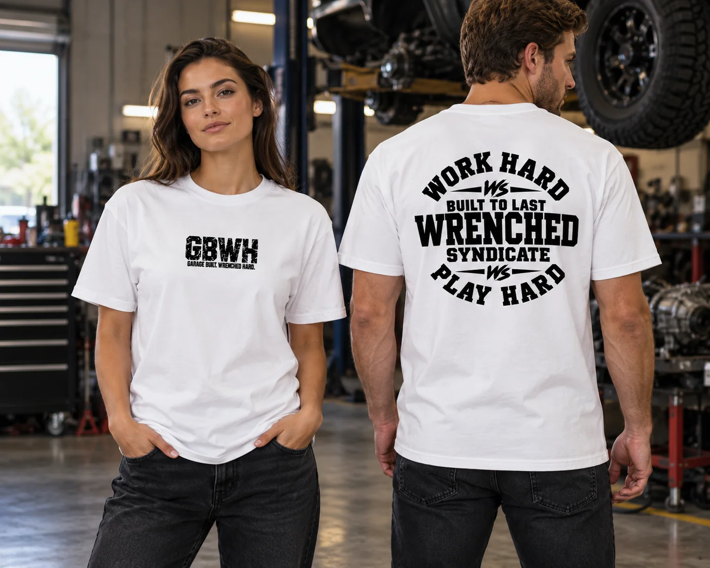 WS GBWH Work Hard Play Hard Tee – Black on White